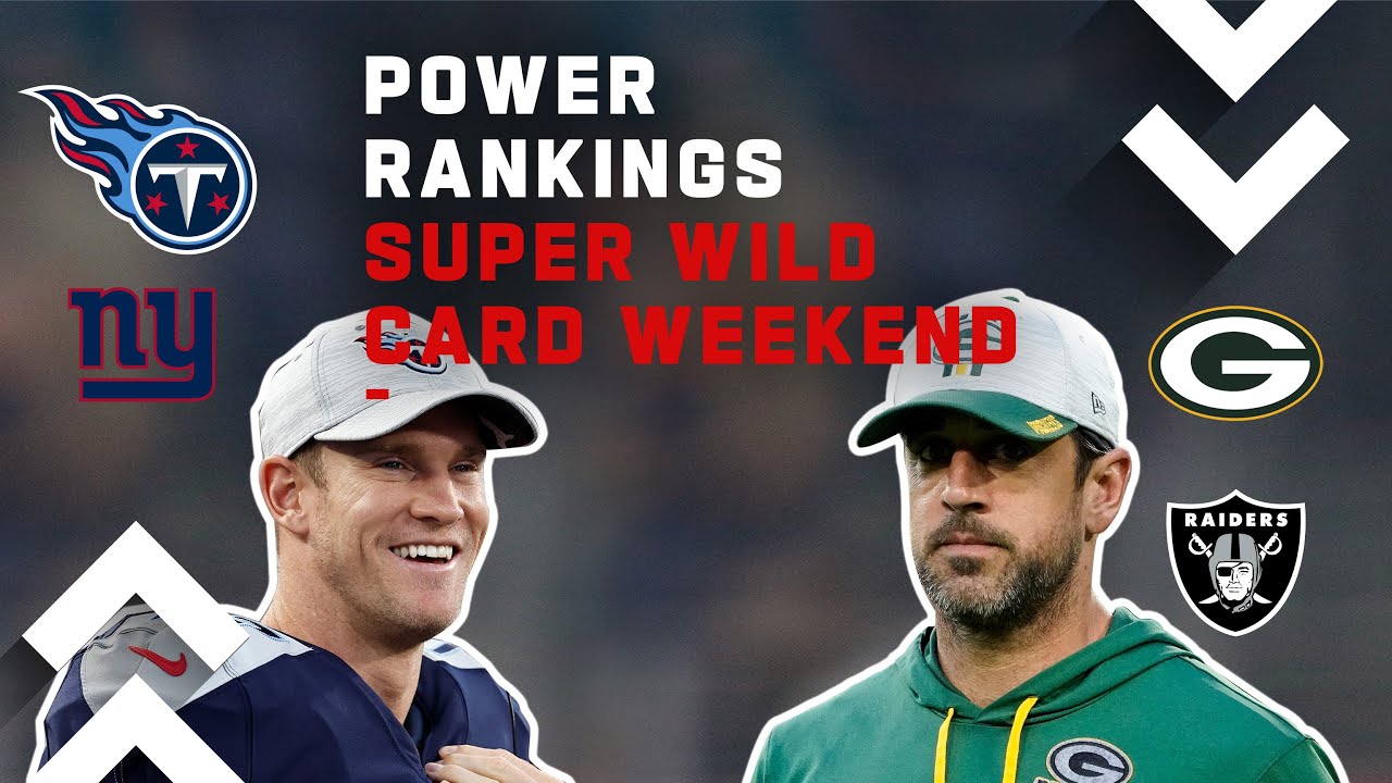 NFL Power Rankings Super Wild Card Weekend - Win Big Sports