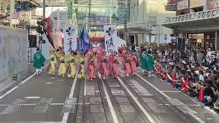 2023/8/20　一筆啓上古城おじゃれ　第70回福井フェニックスまつり2023　駅前電車通り会場　ファイナル演舞