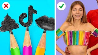 BRILLIANT SCHOOL AND CLOTHES HACKS! Cool Fashion & Clothes Life Hacks Ideas by Mariana ZD