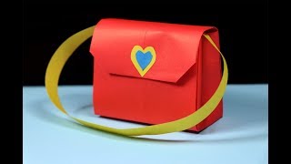How to make a paper handbag - Easy origami handbag tutorial