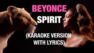 Beyonce - Spirit (Karaoke version with lyrics)