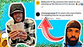 Drake promised Dude in his home town to bless him up and double his money!! **insane reaction**