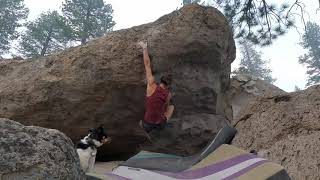 Hartley Springs Bouldering - Flesh Eating Zombies, V7