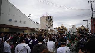 魚吹八幡神社 宵宮 JR網干駅前 提灯割り 糸井 高田 福井 和久 坂出 令和元年