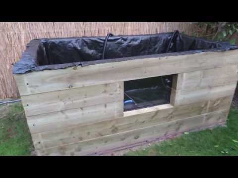 How to build a raised pond with viewing window How to build a raised pond with viewing window