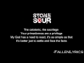 stone sour absolute zero lyric video hd