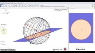 How intersect a plane and a sphere ?( True 3D with Geogebra4.25)