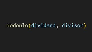 Recreating modulo operator in js