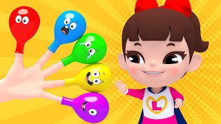 Play with Face Balloons! | Finger Family | Nursery Rhymes & Kids Songs | Kindergarten