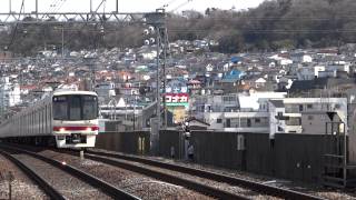 20130217 京王8000系準特急北野行き新ROM　長沼駅通過