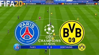 FIFA 20 | PSG vs Borussia Dortmund - UCL UEFA Champions League - Full Match & Gameplay