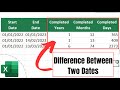 How to Calculate Difference Between Two Dates in Excel