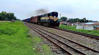 Santahar Bound Indian BC Train With Bangladeshi Engin Carrying Rice For Bangladesh