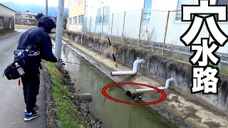 【春のバス釣り】増水した水路の怪しい穴にルアー投げまくった結果！【釣りスタイルダンジョン】