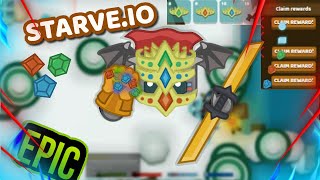 [STARVE.IO] THANOS IS BACK? NEW BUG 3 GEMS IN ONE GAME + CROWNS & DRAGON SWORD EPIC GAME & ANIMATION