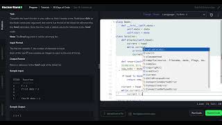 HackerRank Python 30 Days of Code - Day 15: Linked List
