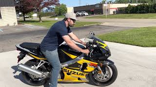 2002 Suzuki GSX-R 600 with 38 original miles walk around and drive