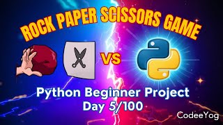 Day 5 Rock Paper Scissors Game using Python Beginner Python Project