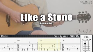 Like a Stone - Audioslave | Fingerstyle Guitar | TAB + Chords