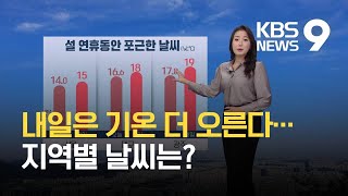 [날씨] 포근한 설 연휴…미세먼지 농도 높아요! / KBS 2021.02.12.