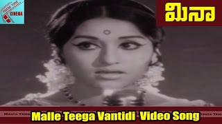 Malle Teega Vantidi Video Song || Meena Movie || Krishna, Vijaya Nirmala || MovieTimeCinema