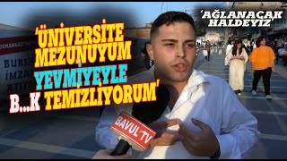 Üniversite mezunu genç ağlattı, \