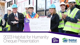 2023 Habitat for Humanity Cheque Presentation