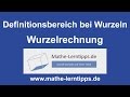 Definitionsbereich bei Wurzeln - mathe-lerntipps.de