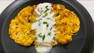 Oven Slices of Cauliflower with Special Sauce and Great Taste - Cauliflower Steak - Çiçek's recipes