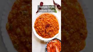Temple style bisibele bhath | bisibele bhath | sambar rice | shorts | youtube shorts