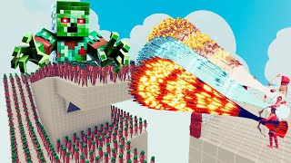 100x MINECRAFT ZOMBIE VILLAGER + 2x GIANT vs 3x EVERY GOD - Totally Accurate Battle Simulator TABS