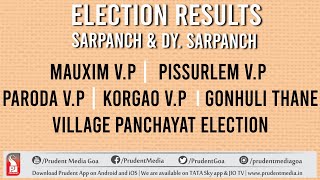 Mauxim | Pissurlem | Paroda | Korgao | Gonhuli Thane | Village Panchayat Election | Prudent