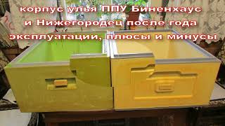 корпус улья ППУ Биненхаус и Нижегородец после года эксплуатации, плюсы и минусы