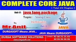 Core Java - java.lang.package - String Interview Questions Part -3