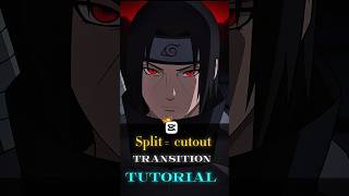 split cutout Transition tutorial #capcuttutorial #capcut #animeedit