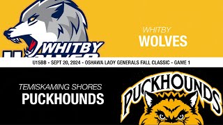 20240920 - U15BB - Whitby Wolves vs Temiskaming Shores Puckhounds - OFC1