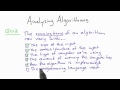 Analyzing Algorithms Solution - Intro to Theoretical Computer Science