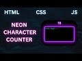 Neon Character Counter with HTML, CSS & JS 🚀 | Code Breakdown 💡 #WebDevelopment