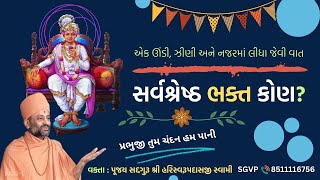 સર્વશ્રેષ્ઠ ભક્ત કોણ? | Sarvashreshth Bhakt Kon? | Pu. Hariswarupdasji Swami | Daily Satsang