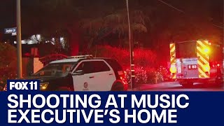 Security guard shot outside music executive’s home
