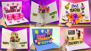 DIY 6 Teacher's Day greeting card/ Handmade Teachers day pop-up card making idea