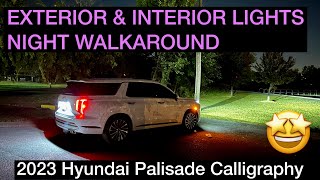 2023 Hyundai Palisade Calligraphy - NIGHT WALKAROUND - Interior and Exterior LED Lights - 4K