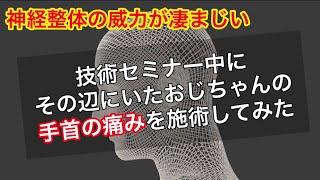 【神経整体】技術セミナー中にその辺にいたおじちゃんの手首の痛みを施術してみた