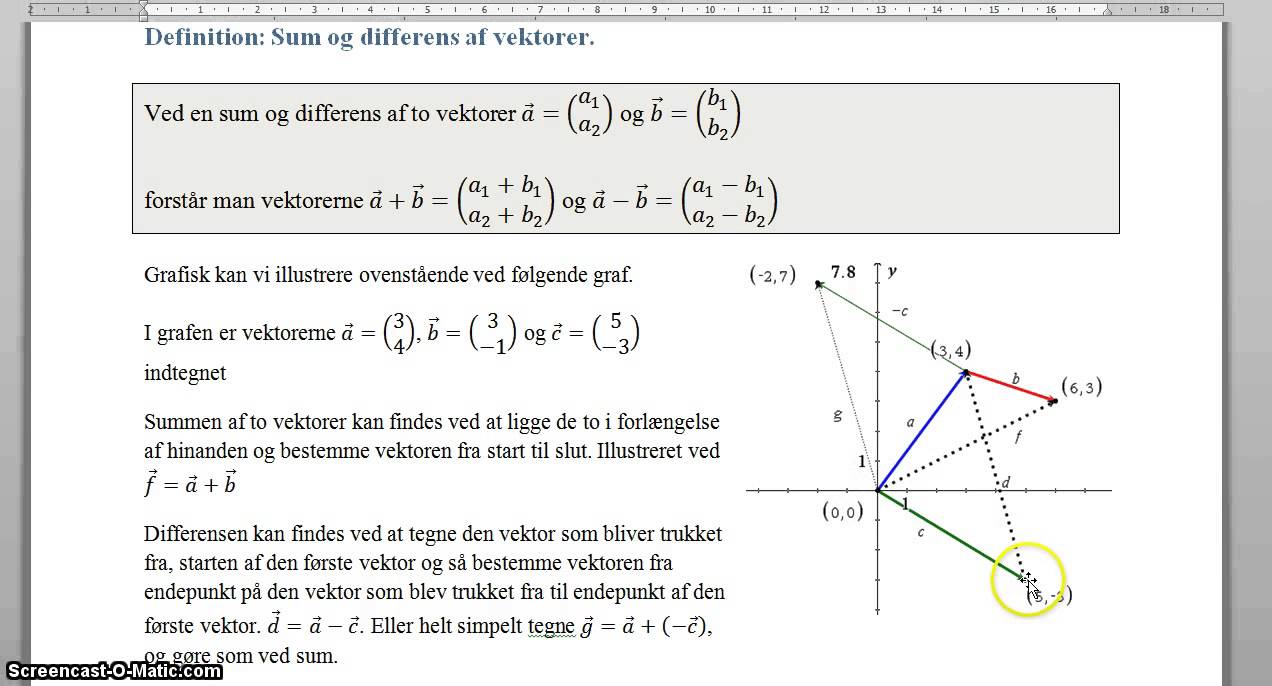 Regning Med Vektorer - YouTube