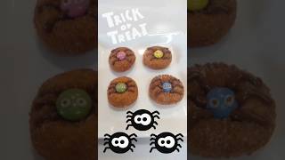 カラフルスパイダー🕷️市販のお菓子でハロウィンパーティー！#shorts #ハロウィン #halloween #トリックオアトリート #trickortreat #マーブルチョコ #ヤングドーナッツ