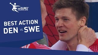 Svan exploits a great pass from Hansen to beat the buzzer | Men's EHF EURO 2018