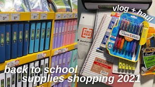 Back to school supplies shopping 2021 vlog & haul (sophomore year)📚✏️