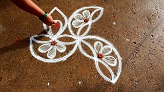 Aani madham villaku kolam|diya muggulu|5*3 dots Friday villaku kolam|Begginners Super rangoli