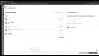 Blackboard Ultra Gradebook: Setup Overall Grade