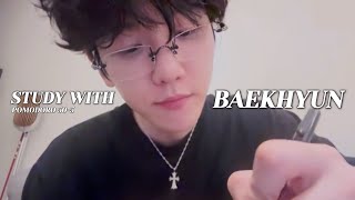 [Study With BAEKHYUN] 스터디윗백현ㅣ스터디윗미ㅣpomodoro 50-5ㅣ백색소음, 빗소리 ASMR